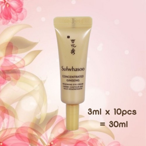 Sulwhasoo Concentrated Ginseng Renewing Eye Cream 3ml x 10pcs - 30ml